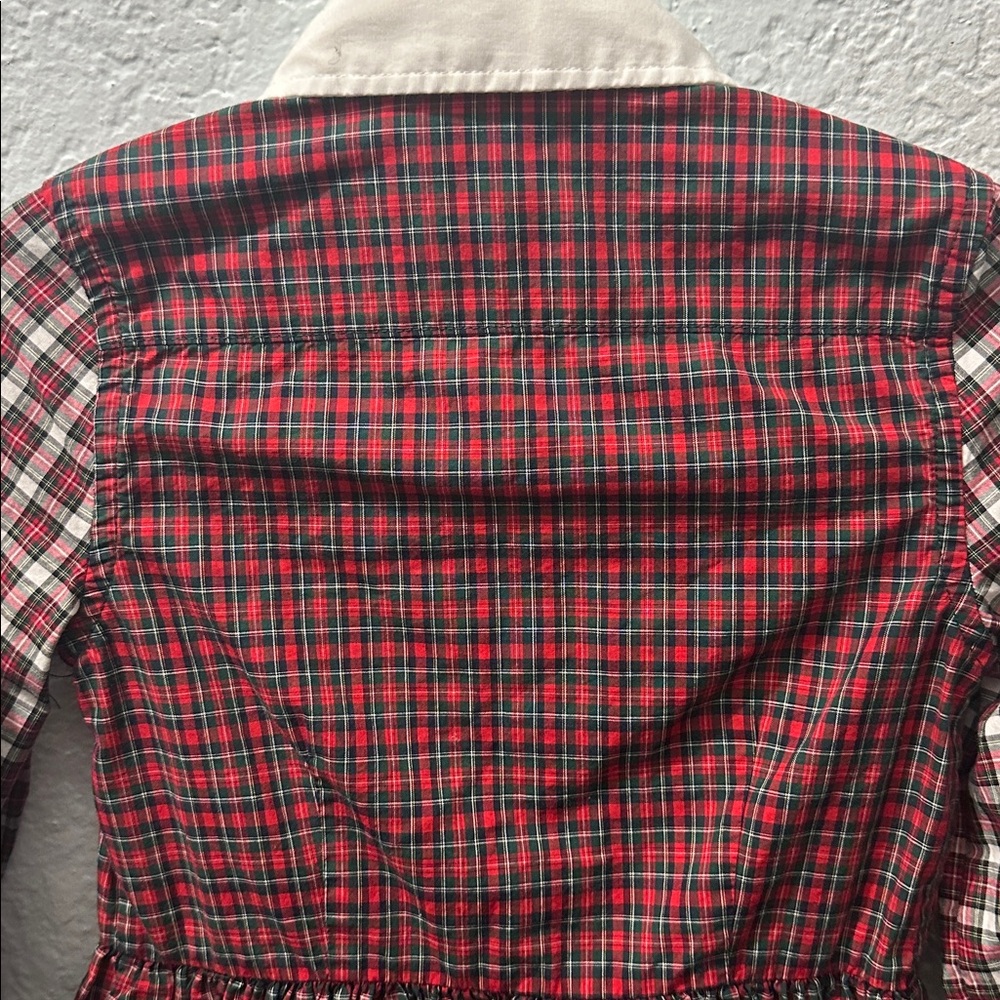 Polo Ralph Lauren Red Blue White‎ Plaid Christmas Holiday Dress Kids Size 4 - Picture 8 of 9